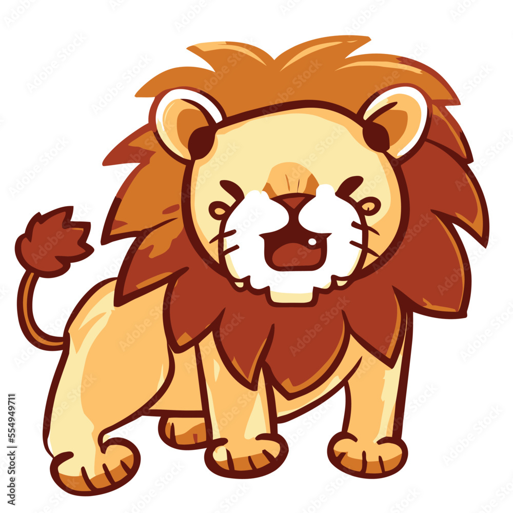 Fototapeta premium Vector illustration of a Baby Lion