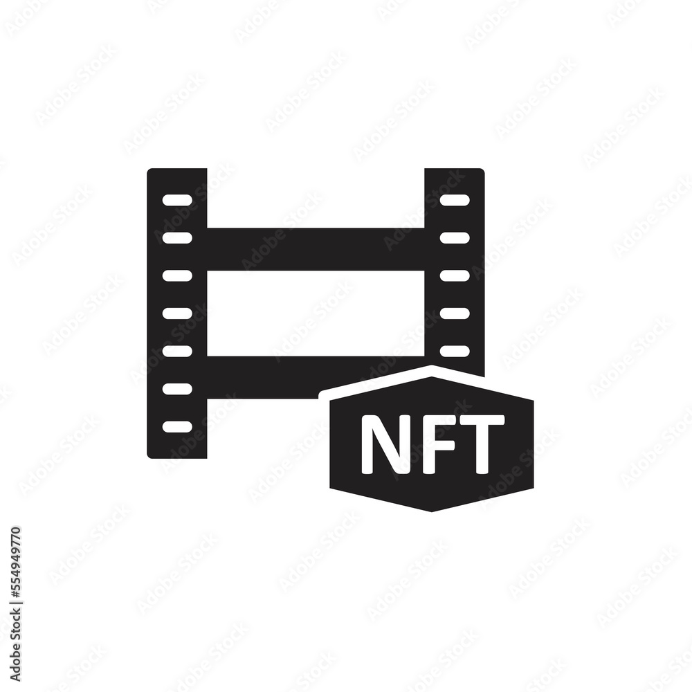 NFT film icon design. isolated on white background. vector illustration