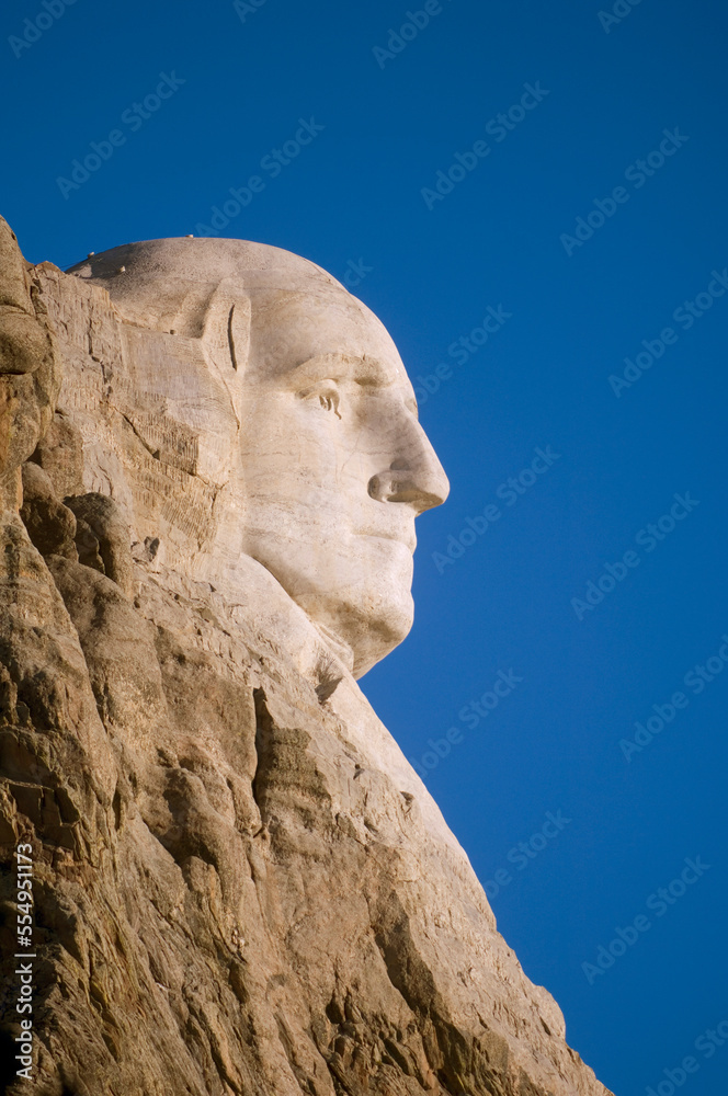 George Washington's profile at Mount Rushmore; Rapid City, South Dakota, United States of America. George Washington's profile at Mount Rushmore; Rapid City, South Dakota, United States of America.