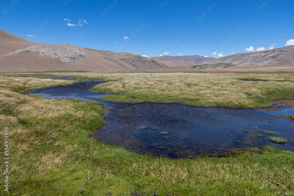 Landscape at Paso Vergara - crossing the border from Chile to Argentina while traveling South America