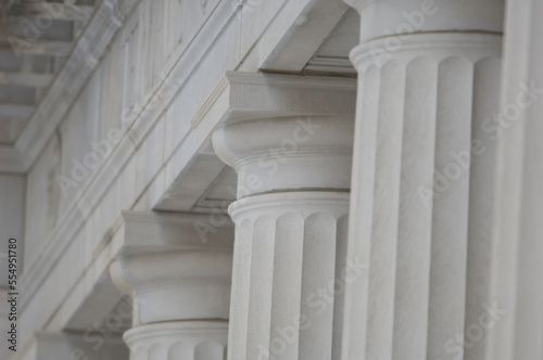 Architectural detail on a historic building in downtown Lincoln, Nebraska, USA; Lincoln, Nebraska, United States of America photo