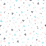 Seamless vector pattern with colorful spots on a white background. For wallpapers, wrapping paper, textiles, postcards, digital design. Cartoon design.