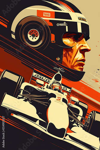 Course de voiture. Créé par une IA.