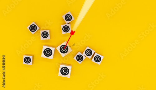 The concept of hitting a target with an arrow
