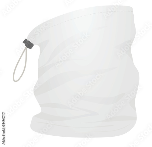 White neck scarf. vector illustration