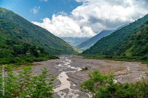 beautiful panorama of the nature of the mountain landscape