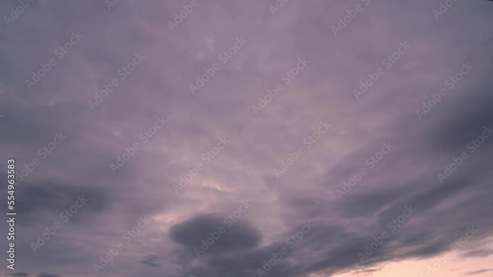 clouds floating across the sky on a cloudy autumn day timelapse