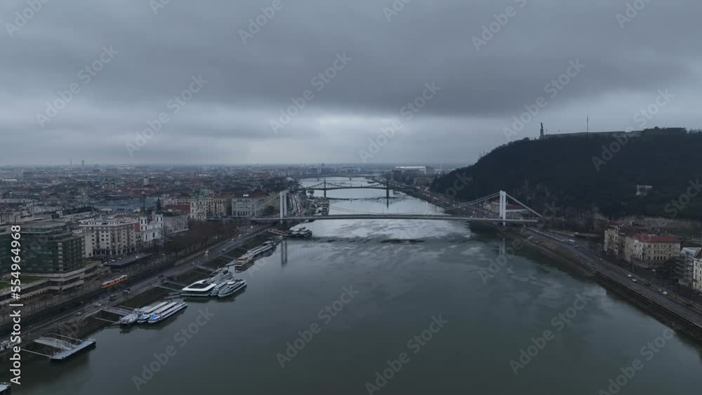 Aerial view of the city of Budapest, Hungary Aerial view of the city of Budapest, Hungary