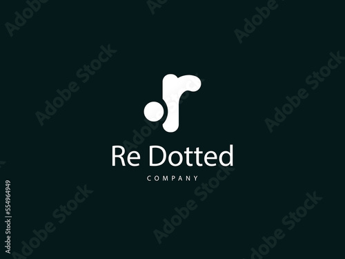 r letter logo design  r type logo with dot  creative and unique letter r logo design template 