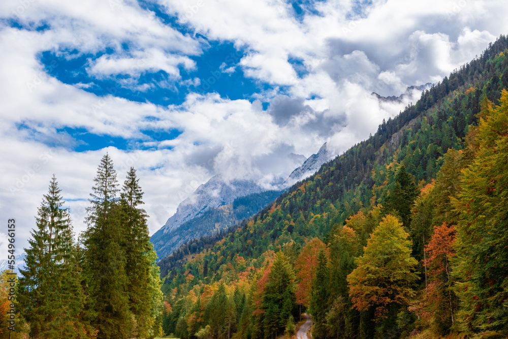 autumn in the Karwendel Range (Ahornboden/Eng Valley, Tyrol, Austria)
