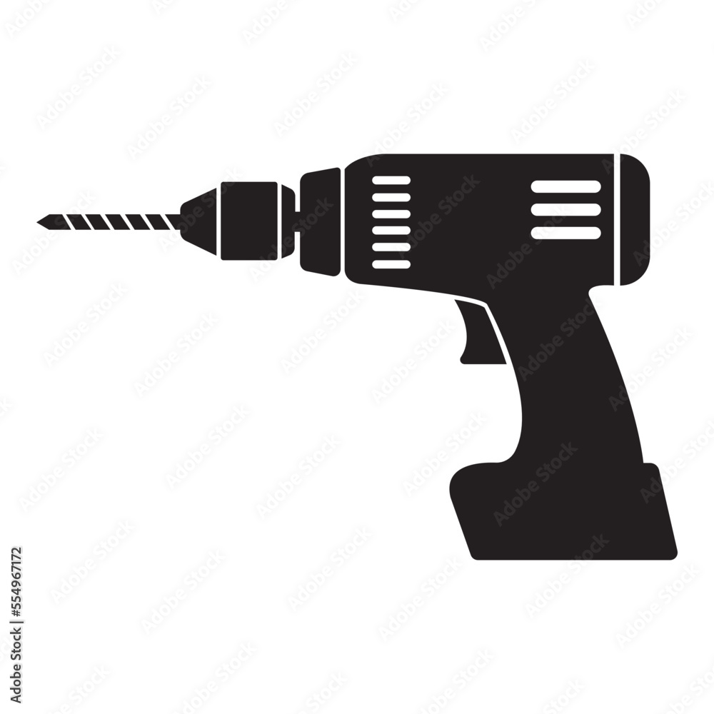 electric drill icon logo vector design template