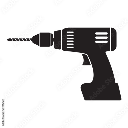 electric drill icon logo vector design template