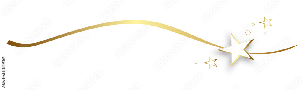 Gold Welle Wellen Stern Sterne Band Banner Gold Welle Wellen Stern Sterne Band Banner