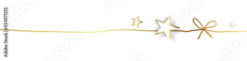 Schleife Stern Gold Band Banner 