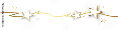 Gold Stern Welle Weihnachten Wellen Band Banner