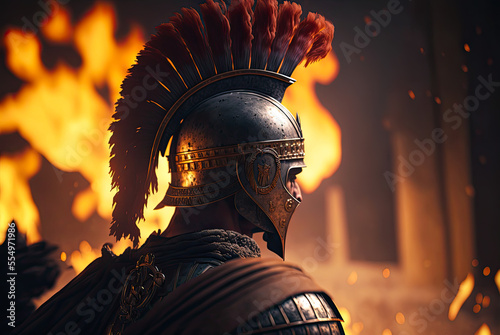 Vászonkép Roman centurion. Generative AI