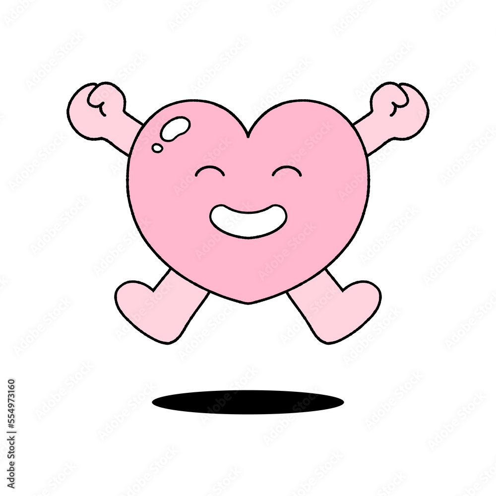 Fototapeta premium cute heart characters