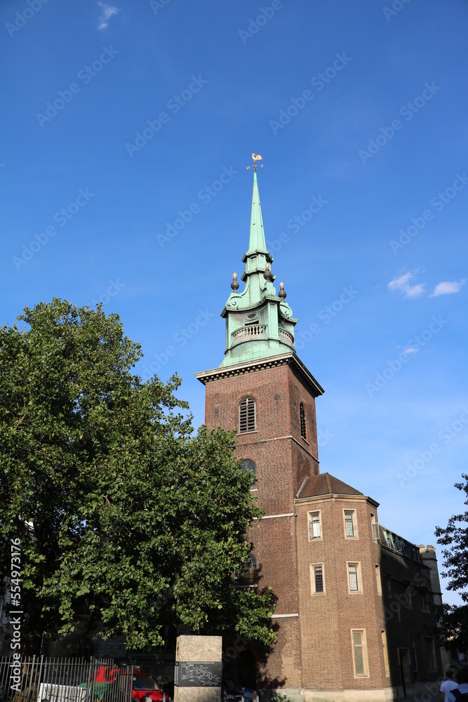 Obraz premium Anglican Church All Hallows-by-the-Tower in the City of London, England UK
