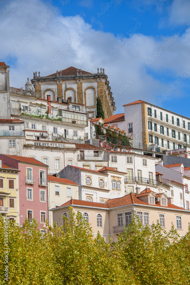 Architecture of the pretty city of Coimbra in the west of Portugal