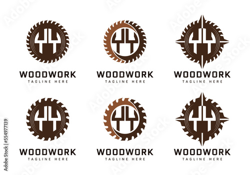Monogram Y Letter in sawmill. Perfect for woodworker, industrial and construction logos