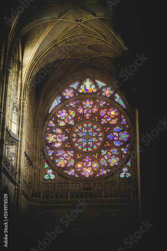 stained glass window in church
