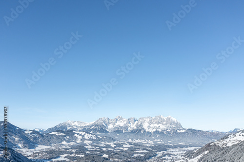 Snowy Kitzbuhel in winter  Austria