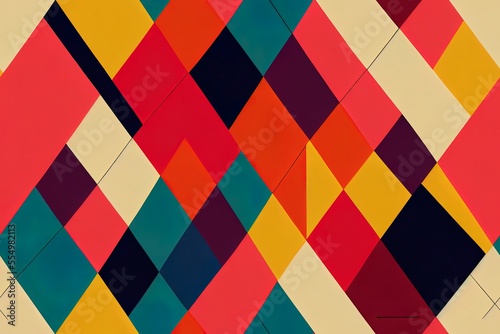 Excellently colored, perfectly symmetrical geometric design Generative AI