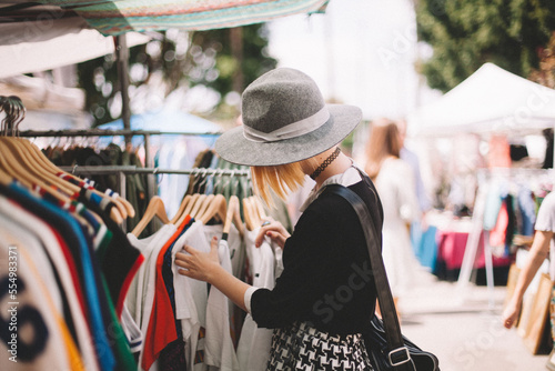 woman shopping at flea market © shannonbray