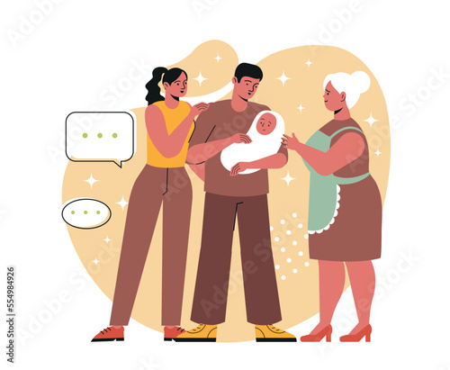 Family at baby shower parties