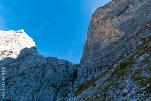 rock massif in the alps 