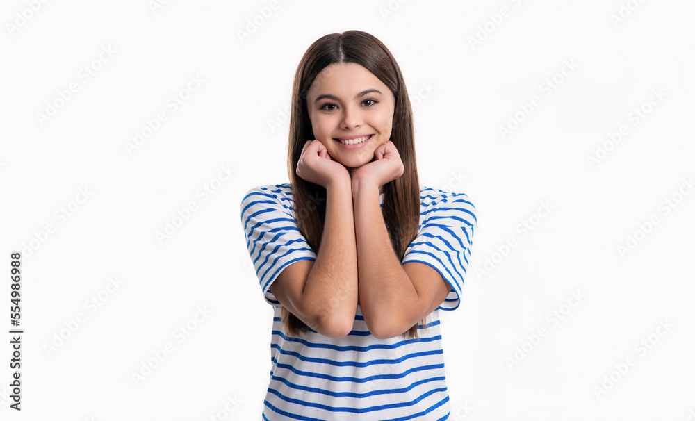 portrait of smiling teen girl in studio. skin care concept. teen girl portrait with nice skin portrait of smiling teen girl in studio. skin care concept. teen girl portrait with nice skin