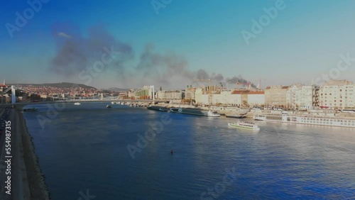 Wallpaper Mural Aerial View Of Budapest Across Danube River Torontodigital.ca