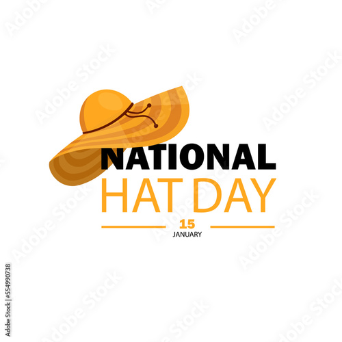 Banner for National Hat Day on white background