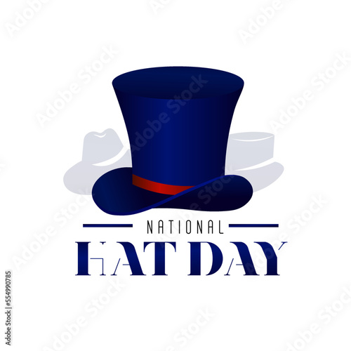 Banner for National Hat Day on white background