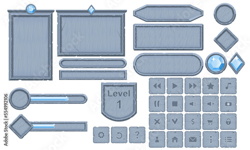 Stone UI game frame set