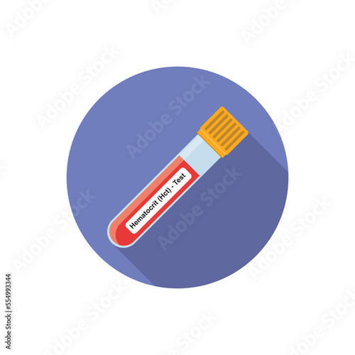 Hematocrit (Hct) Blood Test Concept Design. Vector Illustration.