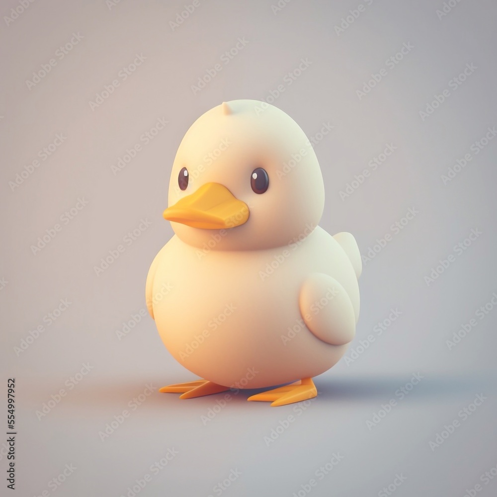 Baby duck, cute animal, 3d style Baby duck, cute animal, 3d style