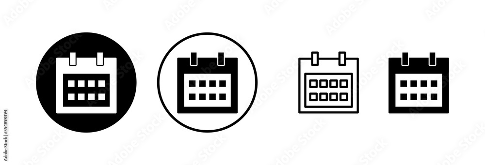 Calendar icon vector illustration. Calender sign and symbol. Schedule icon symbol Calendar icon vector illustration. Calender sign and symbol. Schedule icon symbol