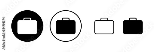 Briefcase icon vector illustration. suitcase sign and symbol. luggage symbol.