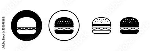 Burger icon vector illustration. burger sign and symbol. hamburger