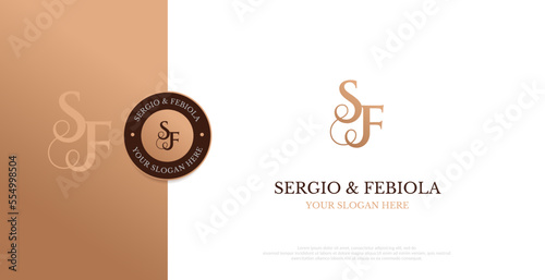 Wedding Logo Initial SF Logo Design Vector