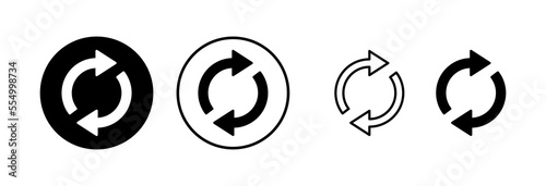 Refresh icon vector illustration. Reload sign and symbol. Update icon.
