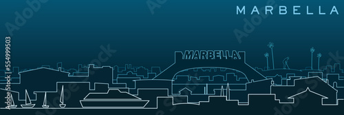 Marbella Multiple Lines Skyline and Landmarks