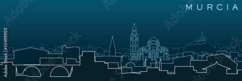 Murcia Multiple Lines Skyline and Landmarks