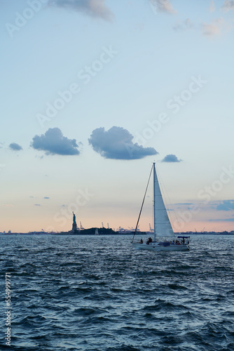 sailing and statute view from Manhattan © murattellioglu