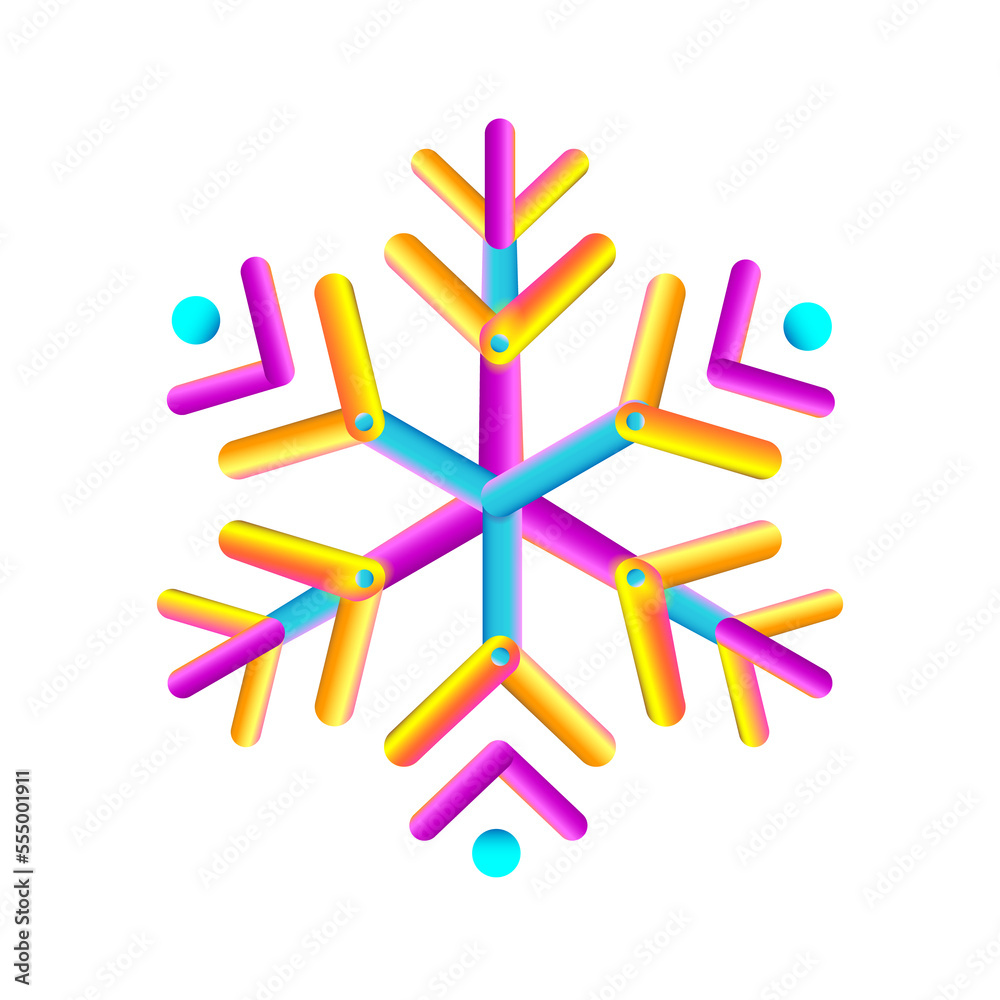 Oval strips geometric snowflake. Png Oval strips geometric snowflake. Png