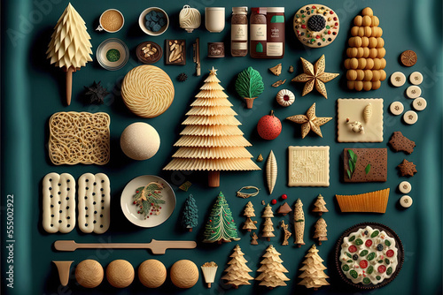 Christmas arrangement of ornaments