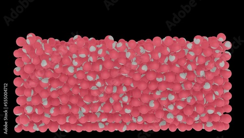 The balls of romance are falling with their attractive colors and the heart of love inside Isolated by Alpha channel ( transparent background )
