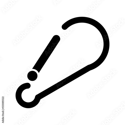 carabiner glyph icon