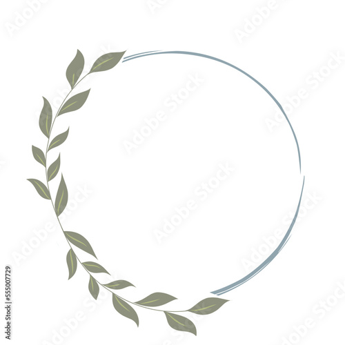 Vector flower wreath simple decorations 